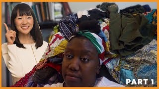 Does It Spark Joy Or Does It Just Fit 🙃😩  Decluttering My Clothes With The KonMari Method [upl. by Colbye]