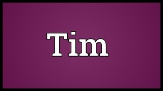 Tim Meaning [upl. by Mojgan486]