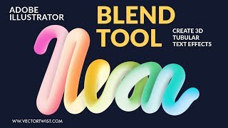 How To Create a 3D BLEND TOOL Text Effect in Illustrator [upl. by Basil]