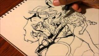 Michiko and Hatchin drawing part 2 [upl. by Catharine929]