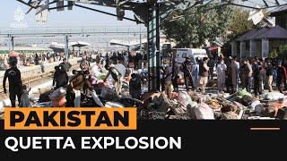 Deadly explosion at Quetta railway station in Pakistan  AJshorts [upl. by Sorvats]