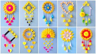 10 Unique Flower Wall Hanging  Quick Paper Craft For Home Decoration Easy Wall Mate DIY Wall Decor [upl. by Yttik683]