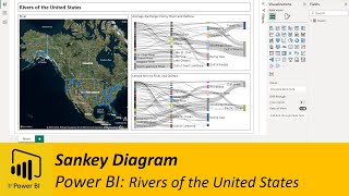 Power BI Using Sankey Diagrams to show US Rivers data [upl. by Lladnik]