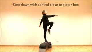 Step Up  Super buttock quad and core exercise  Marina Aagaard MFE [upl. by Taro]