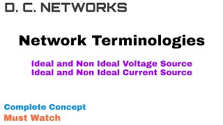 2 Network Terminologies  Part 2  D C Networks [upl. by Kloman448]