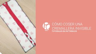 Cómo coser una cremallera invisible  Costura creativa [upl. by Nerland]