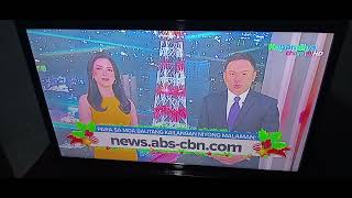 WATCH TV Patrol Weekend anchors salutes BINI for a donation drive for typhoon victims [upl. by Arratahs]