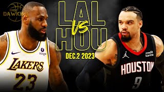 Los Angeles Lakers vs Houston Rockets Full Game Highlights  December 2 2023  FreeDawkins [upl. by Deanne]