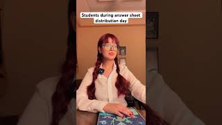 Students during answer sheet distribution relateable comedy funnyvideo ytshortsviral school [upl. by Nonnac]