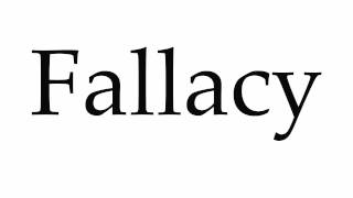 How to Pronounce Fallacy [upl. by Alica]