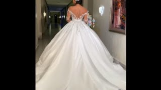 How to make a wedding dress bridal train pattern detachable wedding dress skirt with train [upl. by Bevash979]