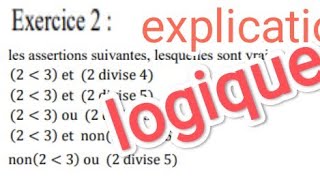 1BAC EXERCICE 2 LOGIQUE CONTRAPOSÉ [upl. by Arahk]