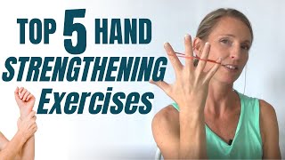 Top 5 HAND STRENGTHENING Exercises for STRONGER Hands [upl. by Ed726]