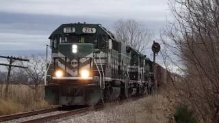 Evansville Western Railways Okawville grain train [upl. by Eeldivad]