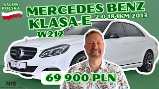 MERCEDES KLASA E W212 LIMUZYNA FACELIFTING 200 184KM 2013’ SalonPL 69 900 PLN [upl. by Nicolis]