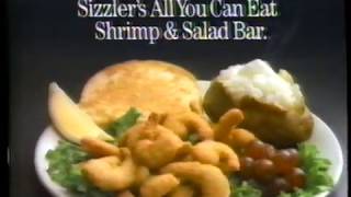 1989 Sizzler All you can eat Restaurant TV Commerical [upl. by Lletnwahs]