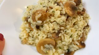 RISOTTO CON FUNGHI CHAMPIGNON RICETTA SEMPLICE E VELOCE  ASMR [upl. by Alda]