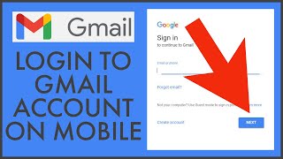 Gmail Login 2021 How to Login Gmailcom on Mobile  wwwgmailcom Login [upl. by Leilamag]