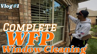 275 COMPLETE Water Fed Pole Residential Window Cleaning beginning to end process [upl. by Thurman]