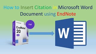 How to AddInsert Citation in Microsoft Word Document using EndNote [upl. by Gorton]