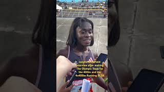 Junelle Bromfield interview after making The Olympic Team for the 400m and the 4x400m Running 5124 [upl. by Bergren]