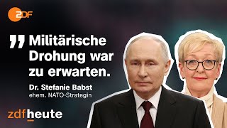 Putin bedroht Finnland Wie ernst ist die Lage Interview mit NATOStrategin  ZDFheute live [upl. by Kehsihba728]