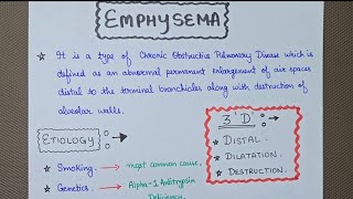 Emphysema in Hindi  Handwritten Notes Of Emphysema [upl. by Rankin]