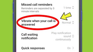 Vibrate When Your Call is answered Setting  Redmi Note 11 [upl. by Olympe]