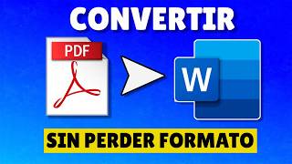 Como convertir de PDF a WORD Sin programas Fácil y rápido 2024 [upl. by Tteirrah]