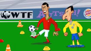 Ibrahimovic Vs Ronaldo Freekick War [upl. by Nylitsirk]