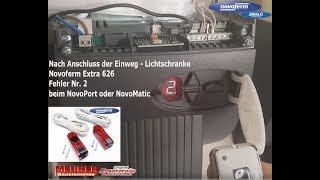 Novoferm Lichtschranke Extra 626 Fehler 2 NovoPort Neu einstellen Anleitung [upl. by Cinomod557]