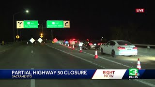 55hour full closure begins on Sacramento highway connector [upl. by Clovis282]