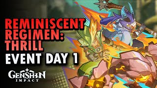 Reminiscent Regimen Thrill Day 1 Event Guide  Genshin Impact [upl. by Fairlie]