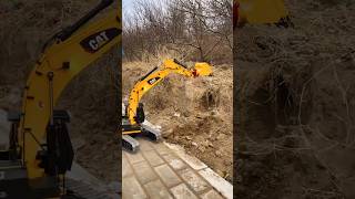 Big CAT excavator truck loading sand [upl. by Glen634]