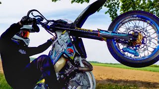 Husqvarna 501 Supermoto Build Bikeporn 4k [upl. by Adianes]