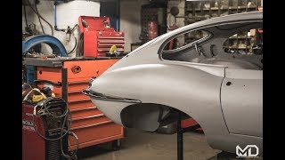 E Type Jaguar restoration part 1 by RestoShack Devon [upl. by Ahsaei]