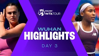 Andreeva Sisters face off amp Gauff features on Day 3 of Wuhan 2024  WTA Match Highlights [upl. by Assereht768]