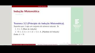 Matemática Discreta Princípio de Indução Matemática [upl. by Isidora]