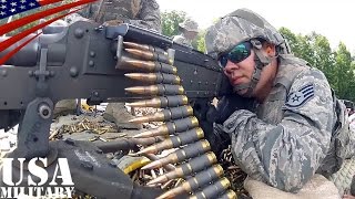 M240 amp M249 Machine Gun Live Fire Train by US Air National Guard [upl. by Aikaz]