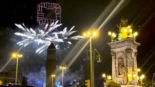 New Year 2024 Celebration in Barcelona [upl. by Mylander87]