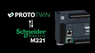 Connect to Schneider Modicon M221 PLC using Modbus TCPIP  Virtual Commissioning [upl. by Eppesuig]