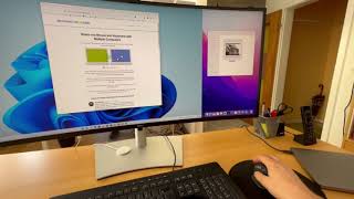 Dell U4021QW  Move mouse and drag amp drop files between MacWindows on splitscreen [upl. by Thorr]