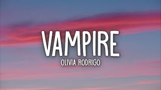 Olivia Rodrigo  vampire Lyrics [upl. by Elkraps]