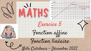 BREVET CORRIGÉ MATHS 2022 sujet de Nouvelle Calédonie  exercice 5brevet 2023 maths 3ème 3eme [upl. by Onej]