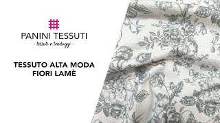 Tessuto Alta Moda Tweed Lamè Floreale Avio per abbigliamento [upl. by Reaht]