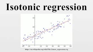 Isotonic regression [upl. by Camile96]