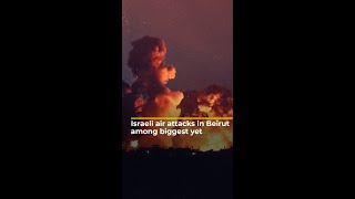 New Israeli air attacks in Beirut are among biggest yet  AJ shorts [upl. by Atsyrhc]