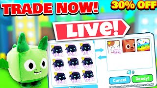 🔴LIVE PET SIM X TRADE NEW HUGE DOG AND HUGE DRAGON TRADE PLUSH  MERCH DROP [upl. by Gib852]