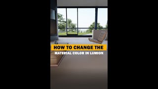 How to change material color in LUMION shorts [upl. by Ylsel]