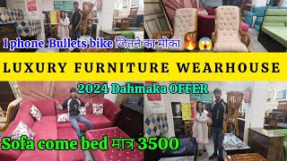 Sofa Come Bed मात्र 3500  Luxury Furniture Wearhouse Rohini sector 17 Delhi  2024 Dahmaka Offer 🔥😱 [upl. by Ciryl194]